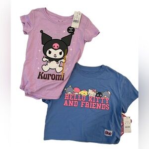 Hello kitty and Friends/Kuromi shirt bundle size Sm(6-6x)
